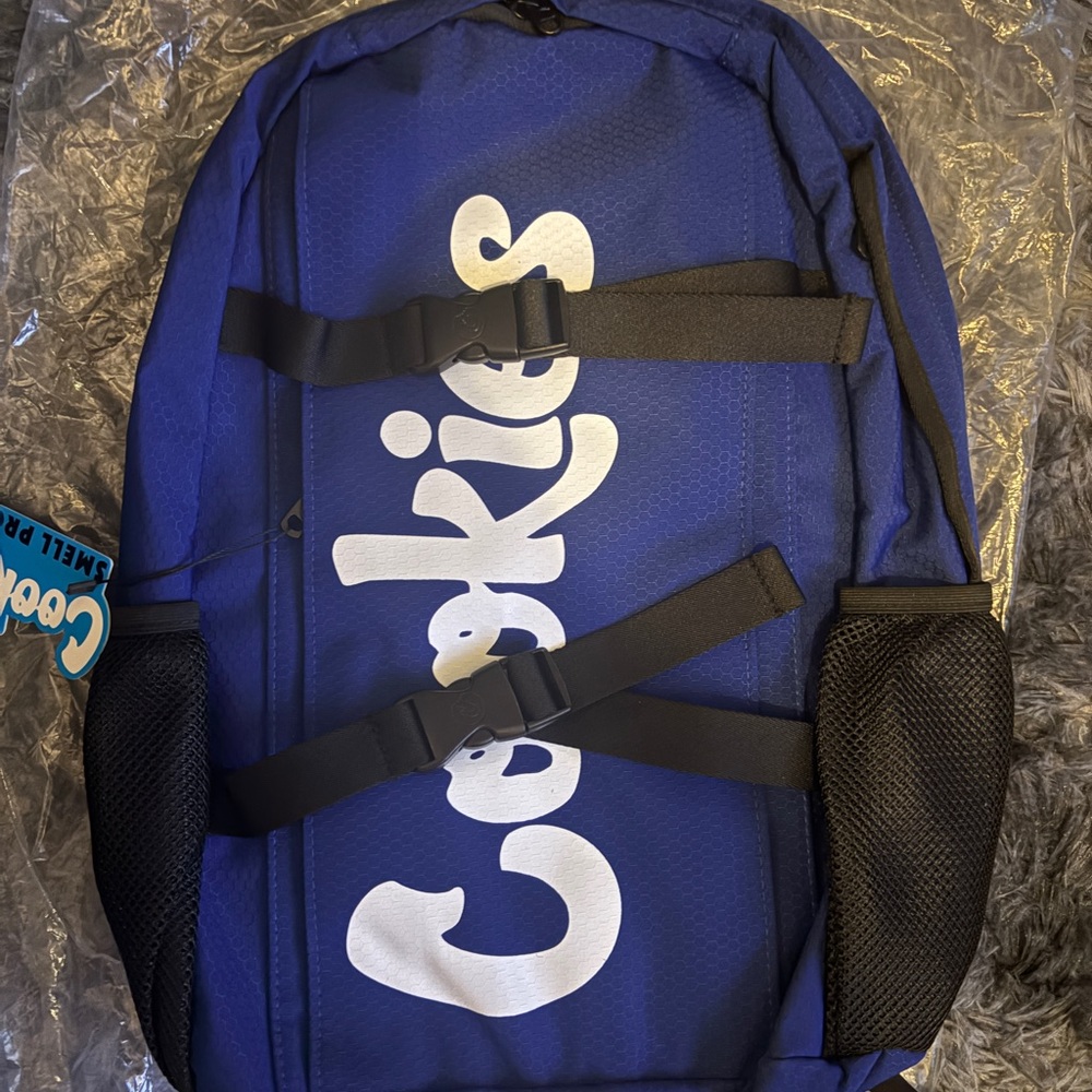 Cookies Blue Men's Backpack with Front Straps NWT